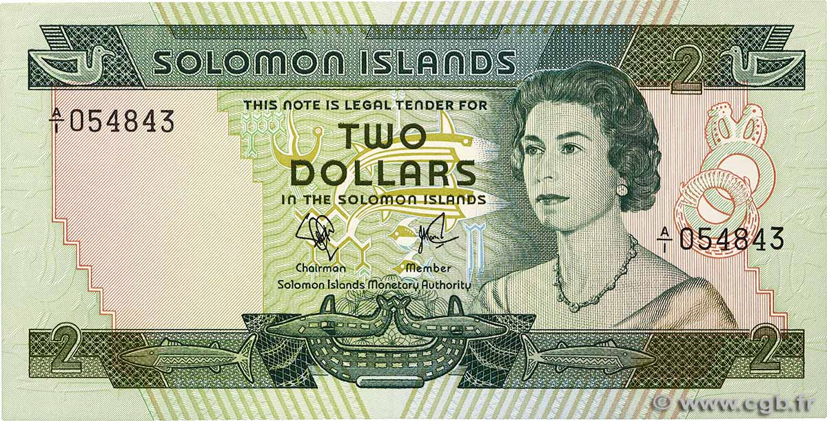 2 Dollars SOLOMON ISLANDS  1977 P.05a UNC-