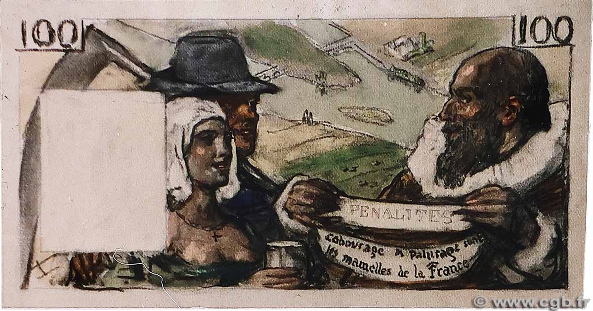 100 Francs SULLY Photo FRANCIA  1935 F.26p AU
