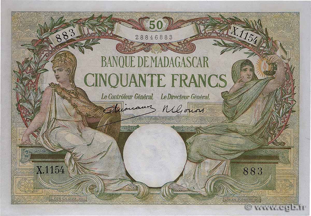 50 Francs MADAGASCAR  1948 P.038 SPL+