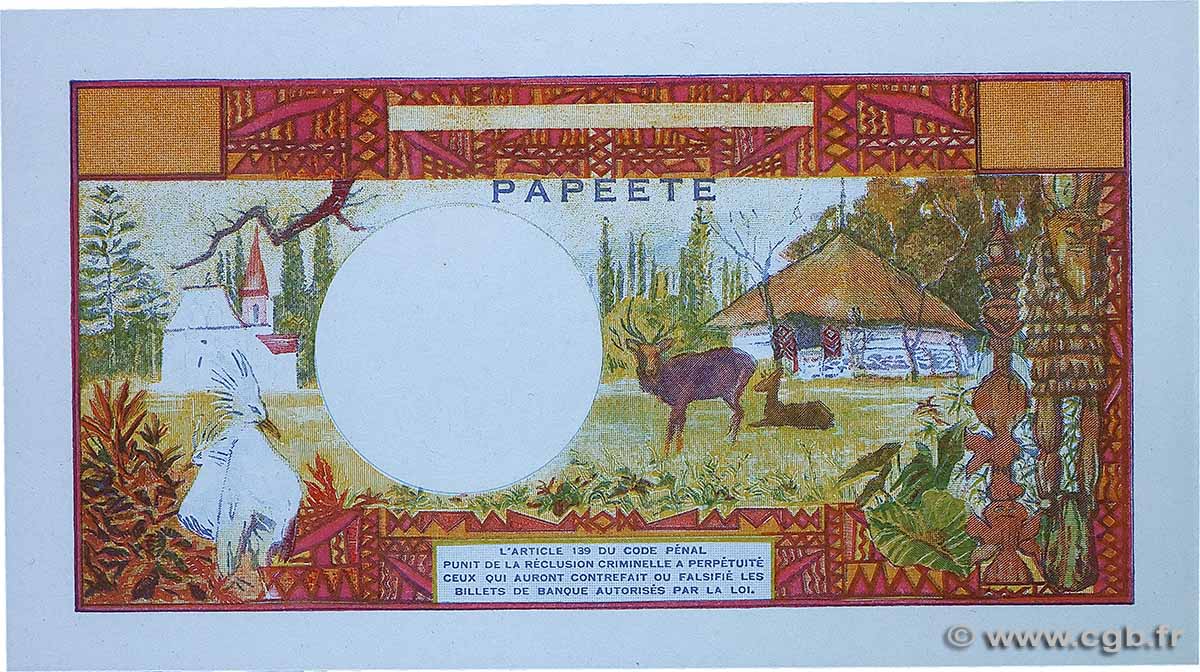1000 Francs Épreuve TAHITI  1985 P.27p NEUF