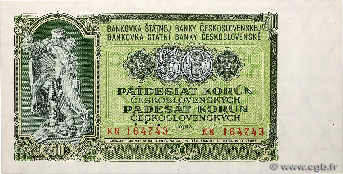 50 Korun Spécimen TCHÉCOSLOVAQUIE  1953 P.085s pr.NEUF