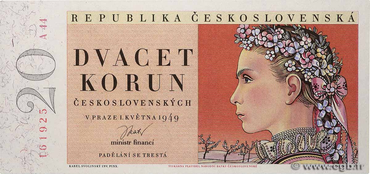 20 Korun TCHÉCOSLOVAQUIE  1949 P.070a pr.NEUF