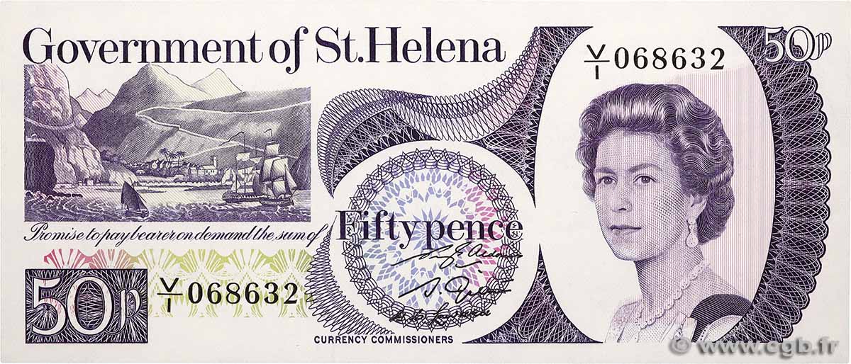 50 Pence SANT&nbsp;ELENA  1979 P.05a FDC
