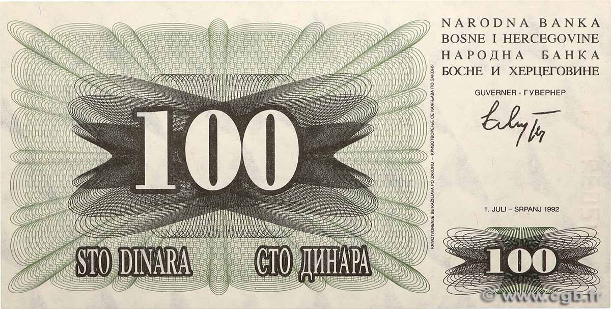 100 Dinara BOSNIE HERZÉGOVINE  1992 P.013a pr.NEUF