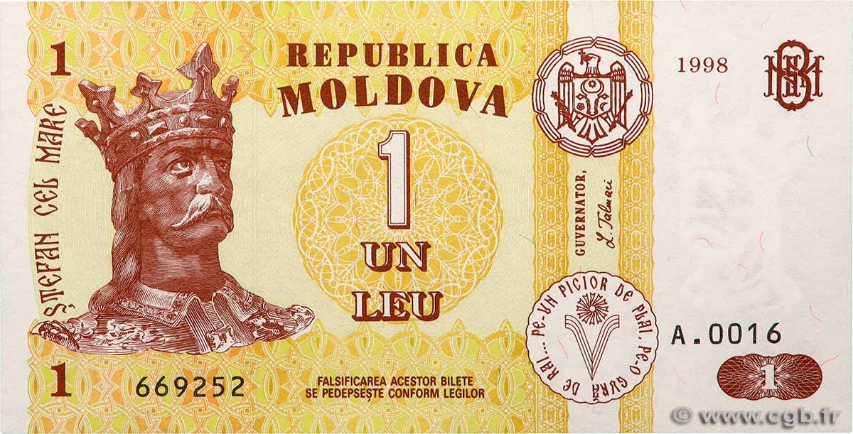 1 Leu MOLDAVIE  1998 P.08c NEUF