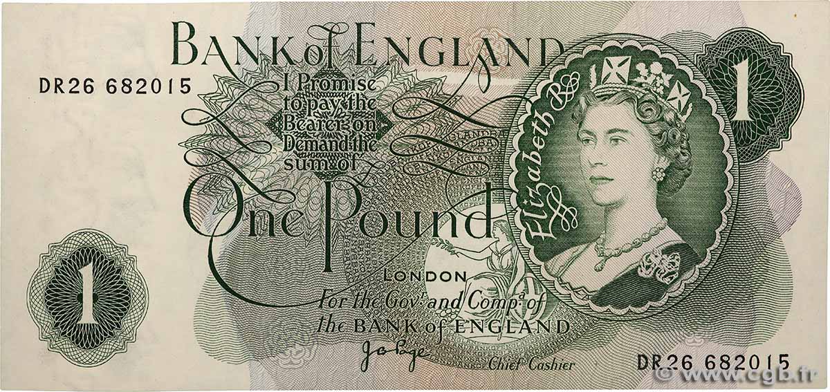 1 Pound ANGLETERRE  1963 P.374g pr.NEUF