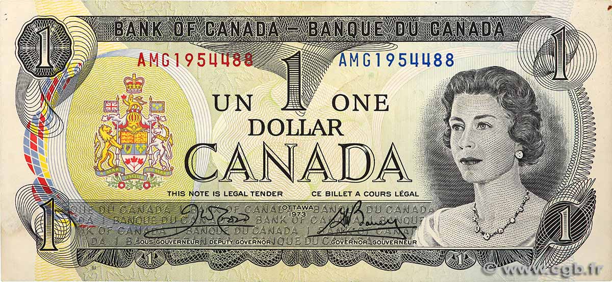 1 Dollar CANADA  1973 P.085c TTB+