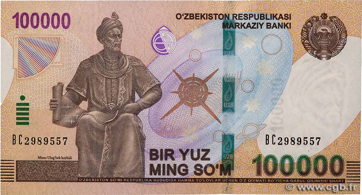 100000 Sum OUZBEKISTAN  2019 P.86 NEUF