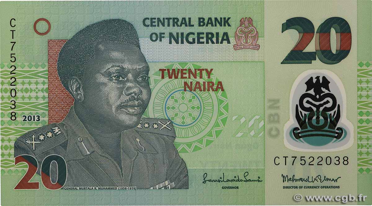 20 Naira NIGERIA  2013 P.34i NEUF