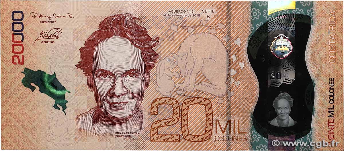 20000 Colones COSTA RICA  2018 P.284 XF+
