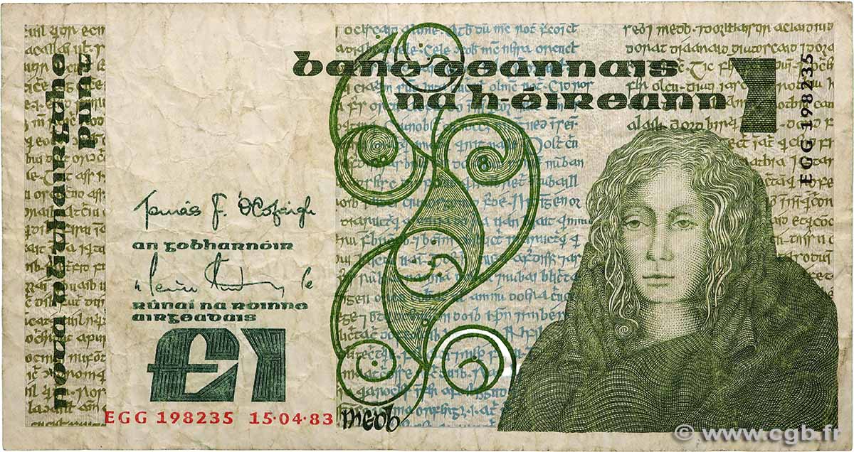 1 Pound IRLANDE  1983 P.070c B+