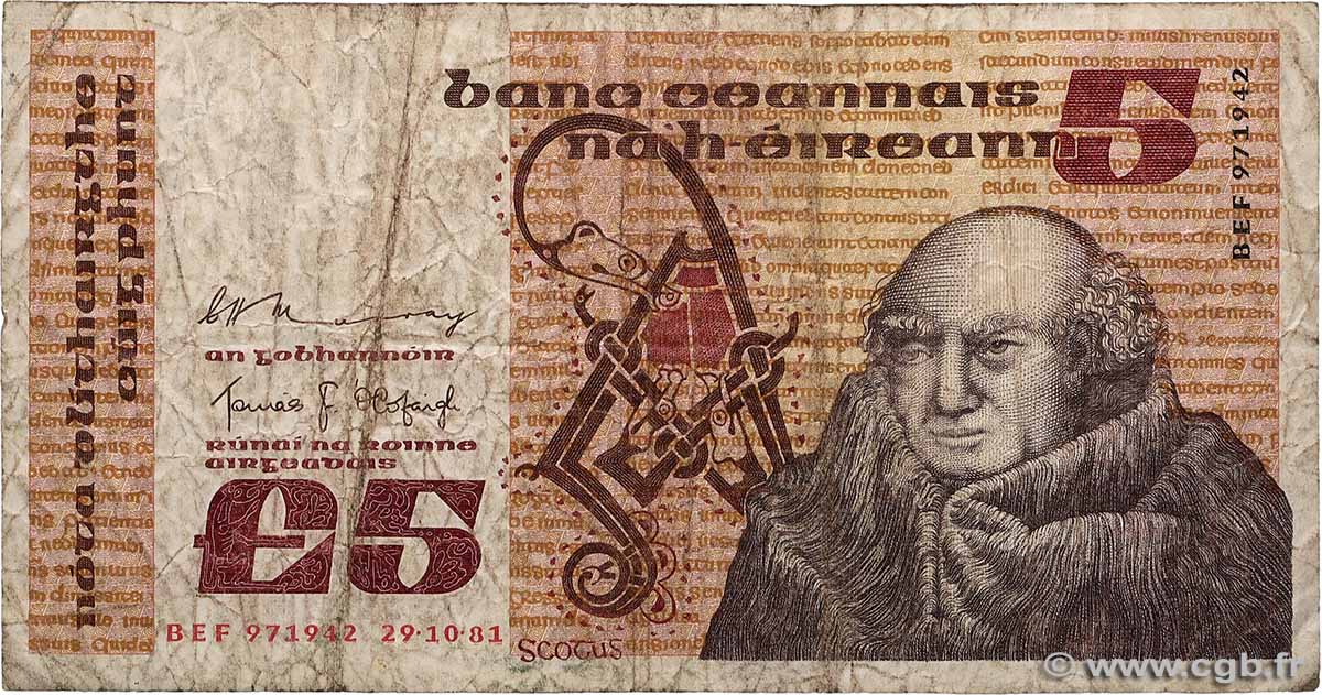 5 Pounds IRLANDE  1981 P.071c B