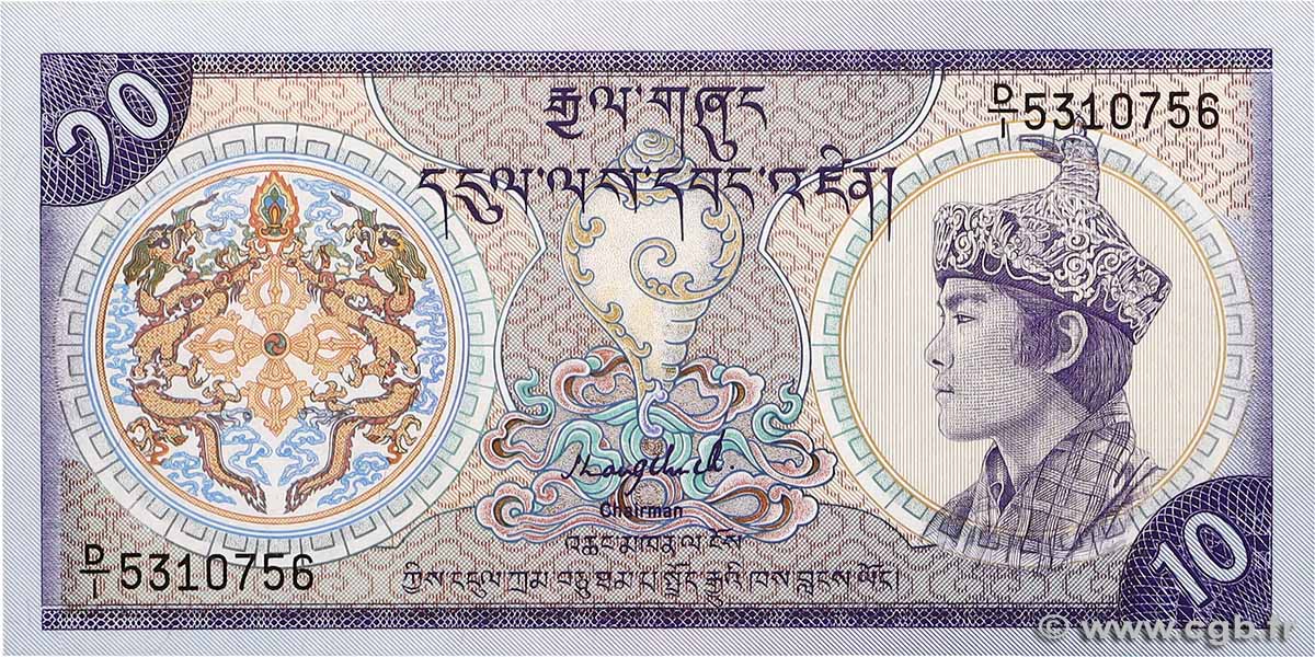10 Ngultrum BHOUTAN  1986 P.15a NEUF