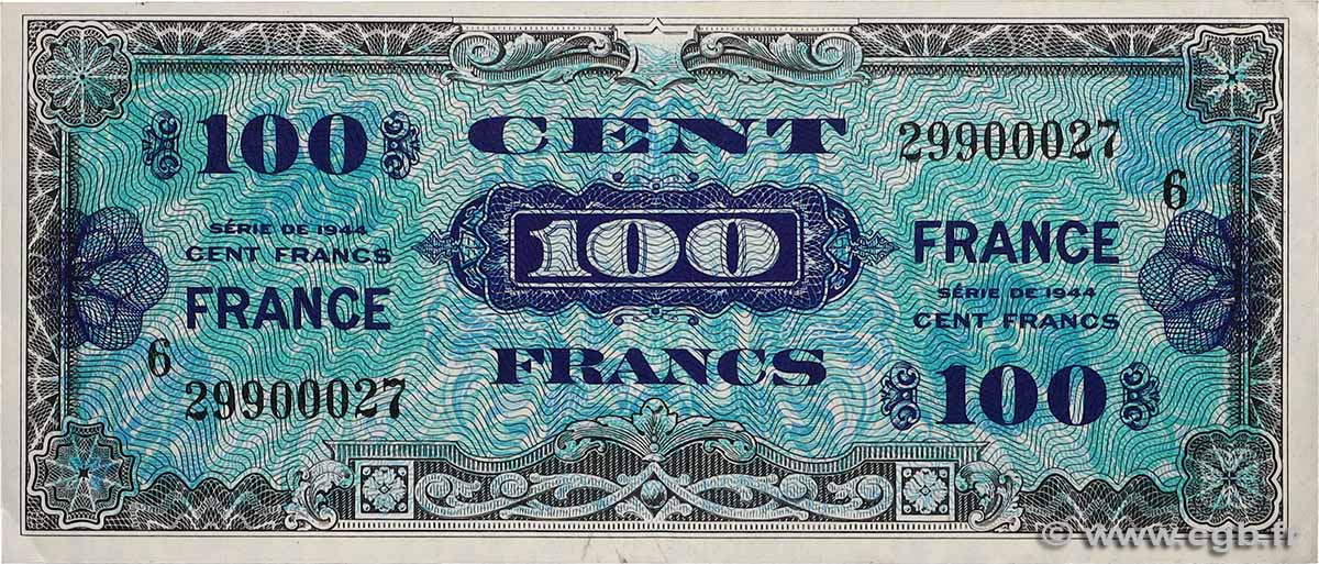 100 Francs FRANCE FRANKREICH  1945 VF.25.06 fVZ