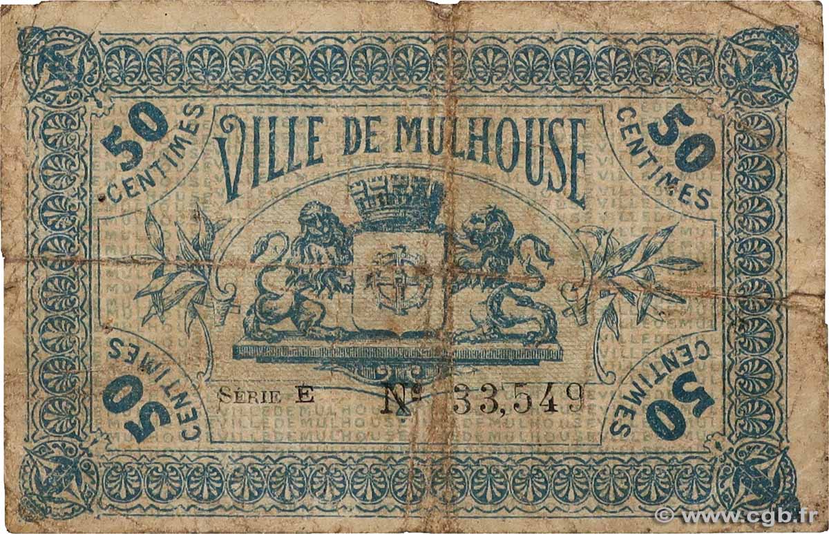 50 Centimes FRANCE regionalism and miscellaneous Mulhouse 1918 JP.132.01 G