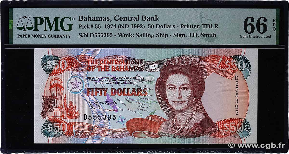 50 Dollars BAHAMAS  1992 P.55a FDC