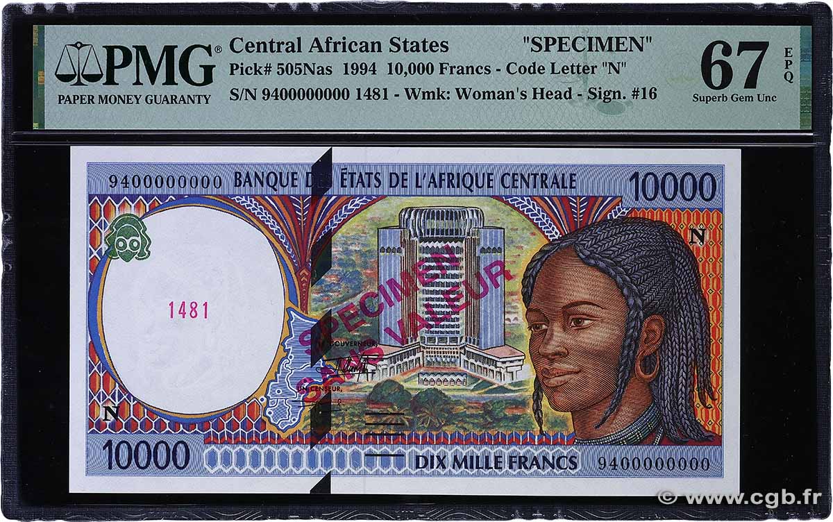 10000 Francs type 1994N Spécimen GUINÉE ÉQUATORIALE  1994 A.266NaS NEUF