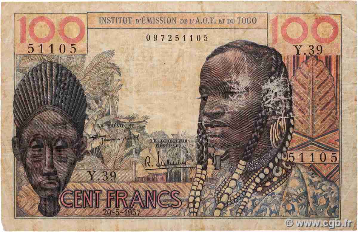 100 Francs AFRIQUE OCCIDENTALE FRANÇAISE (1895-1958)  1957 P.46 B
