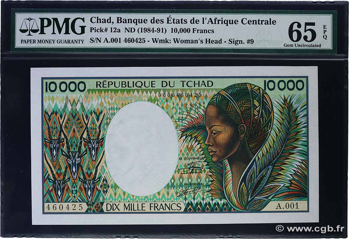 10000 Francs type 1983 CHAD  1991 A.289c UNC