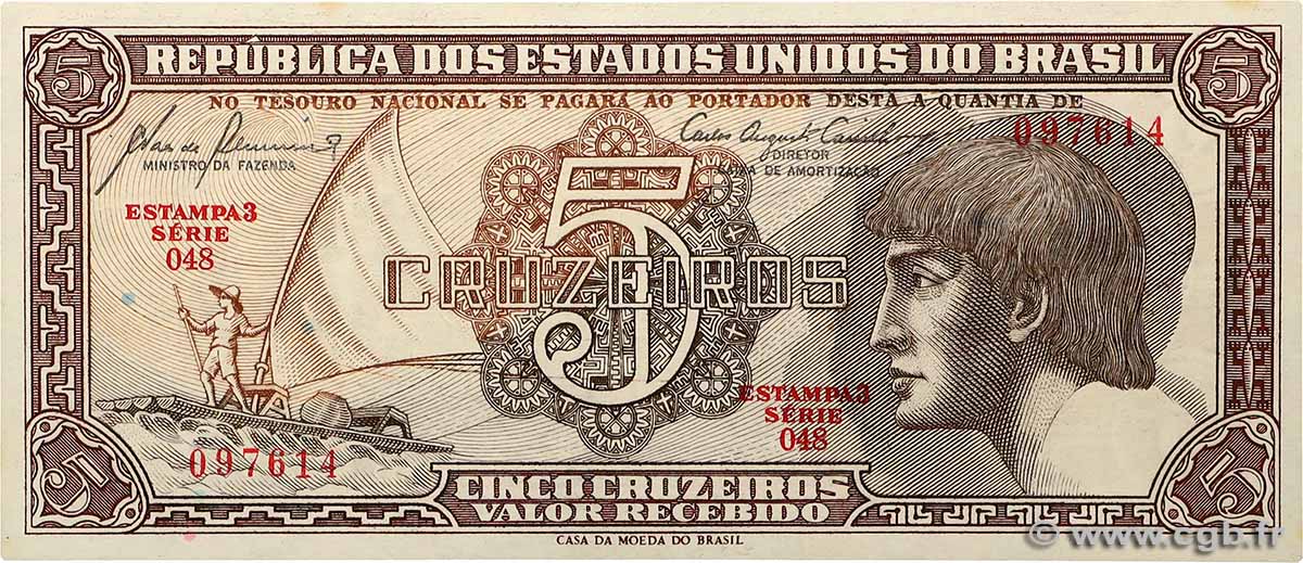 5 Cruzeiros BRÉSIL  1961 P.166a NEUF