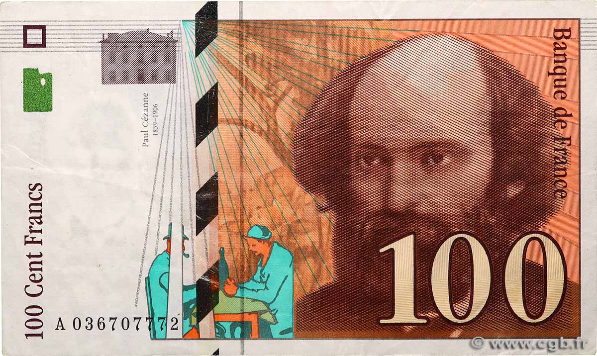 100 Francs CÉZANNE FRANCE  1997 F.74.01 TTB