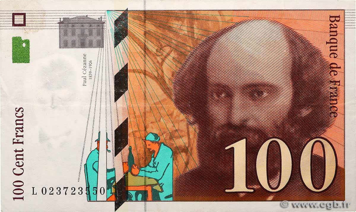 100 Francs CÉZANNE FRANCE  1997 F.74.01 TTB