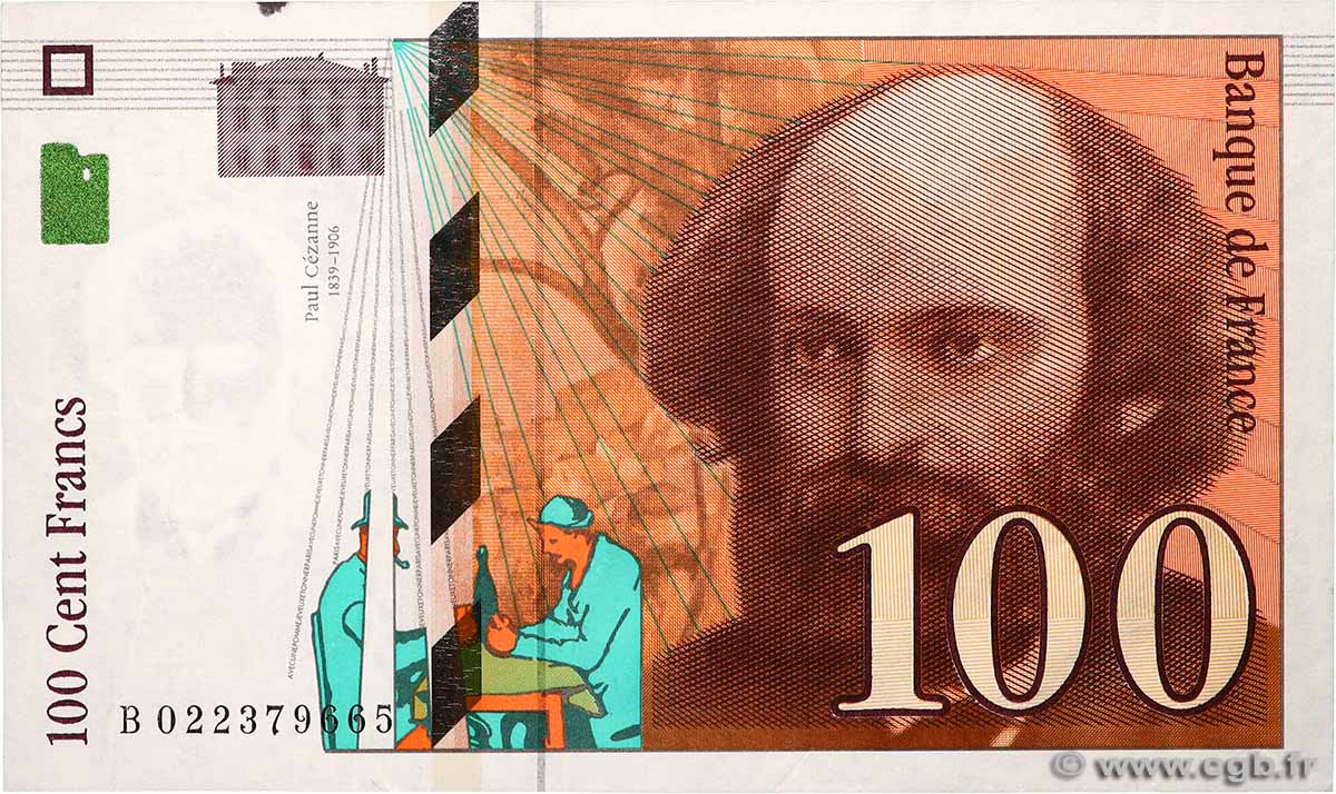 100 Francs CÉZANNE FRANCE  1997 F.74.01 VF