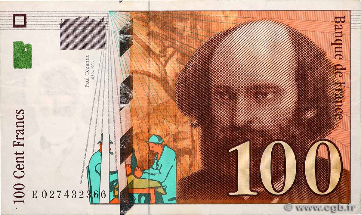 100 Francs CÉZANNE FRANCE  1997 F.74.01 TB