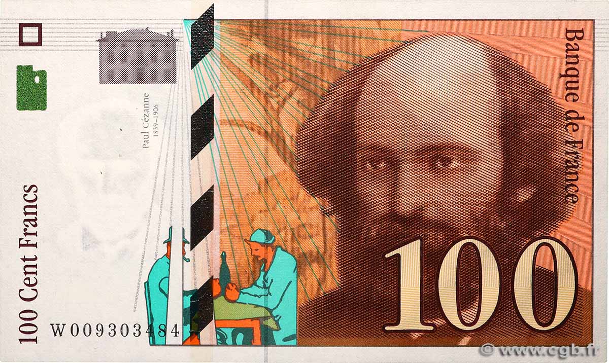 100 Francs CÉZANNE FRANCE  1997 F.74.01 TTB