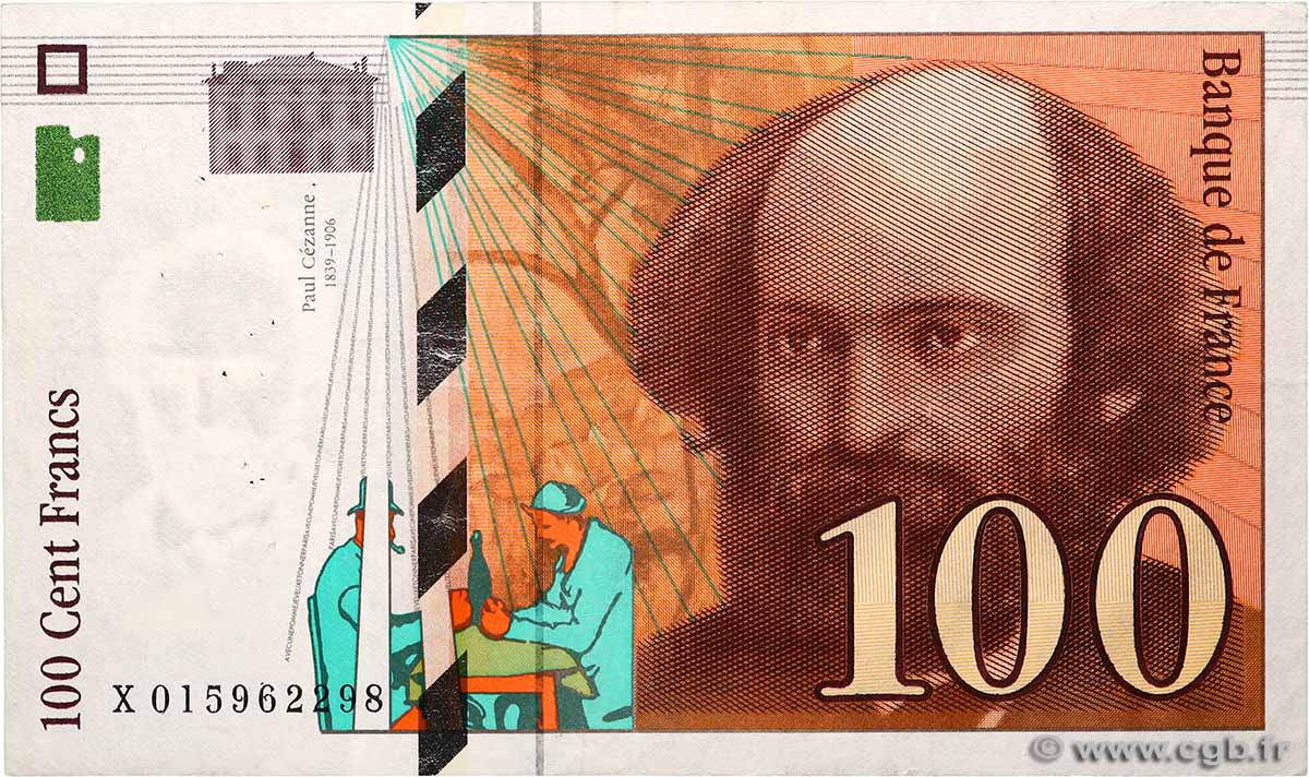 100 Francs CÉZANNE FRANCE  1997 F.74.01 F+