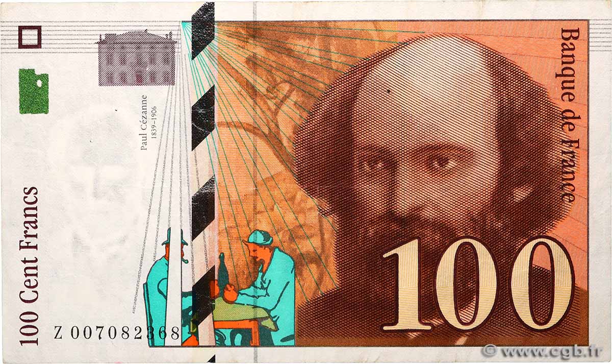 100 Francs CÉZANNE FRANCE  1997 F.74.01 TB