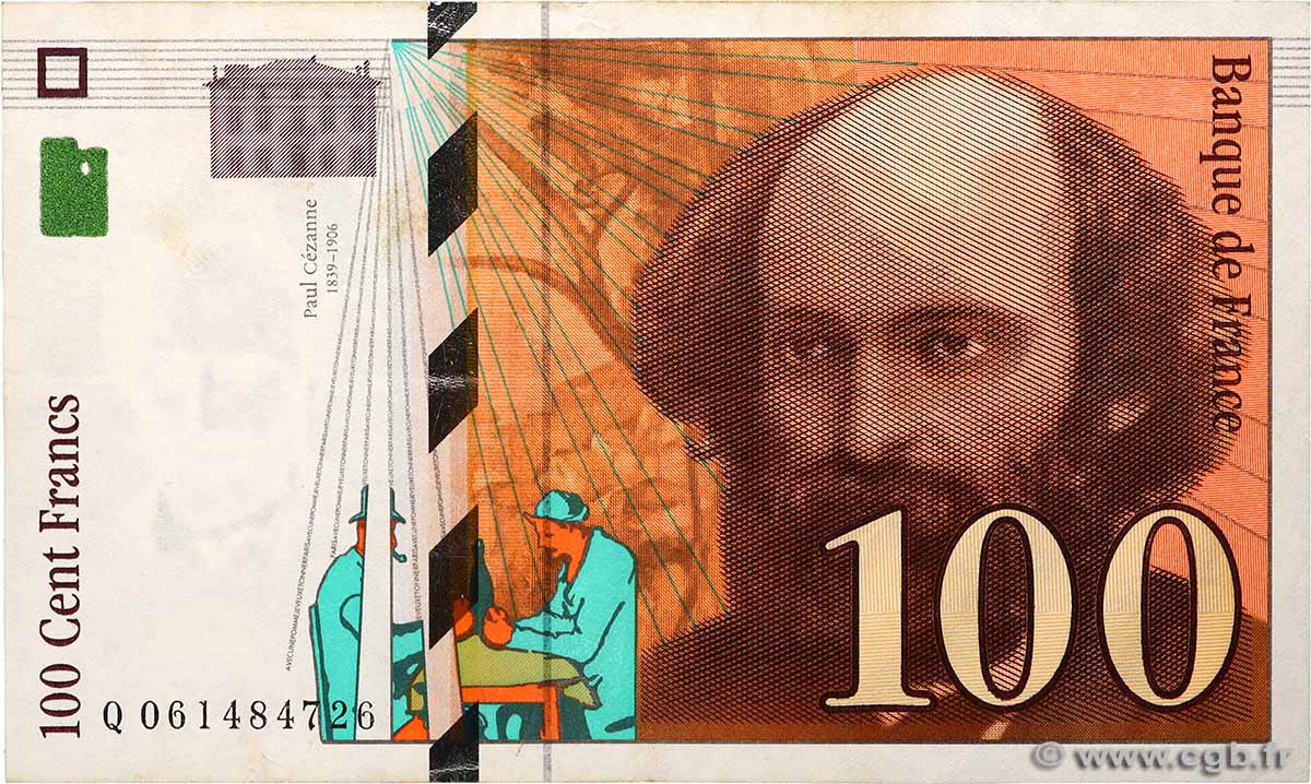 100 Francs CÉZANNE FRANCE  1998 F.74.02 TB+