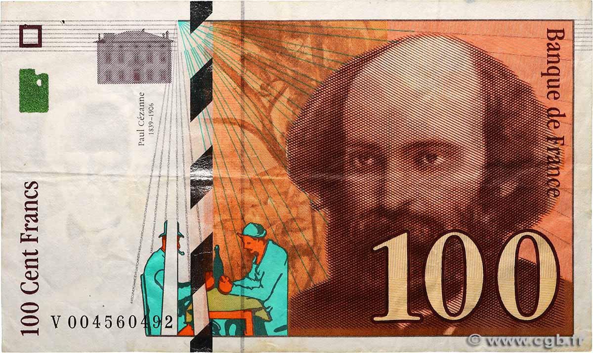 100 Francs CÉZANNE FRANCE  1997 F.74.01 F+
