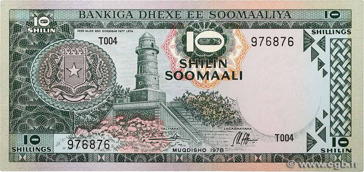 10 Shilin SOMALIA  1978 P.22a SC+
