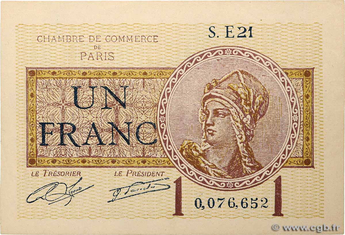 1 Franc FRANCE régionalisme et divers Paris 1920 JP.097.23 SPL