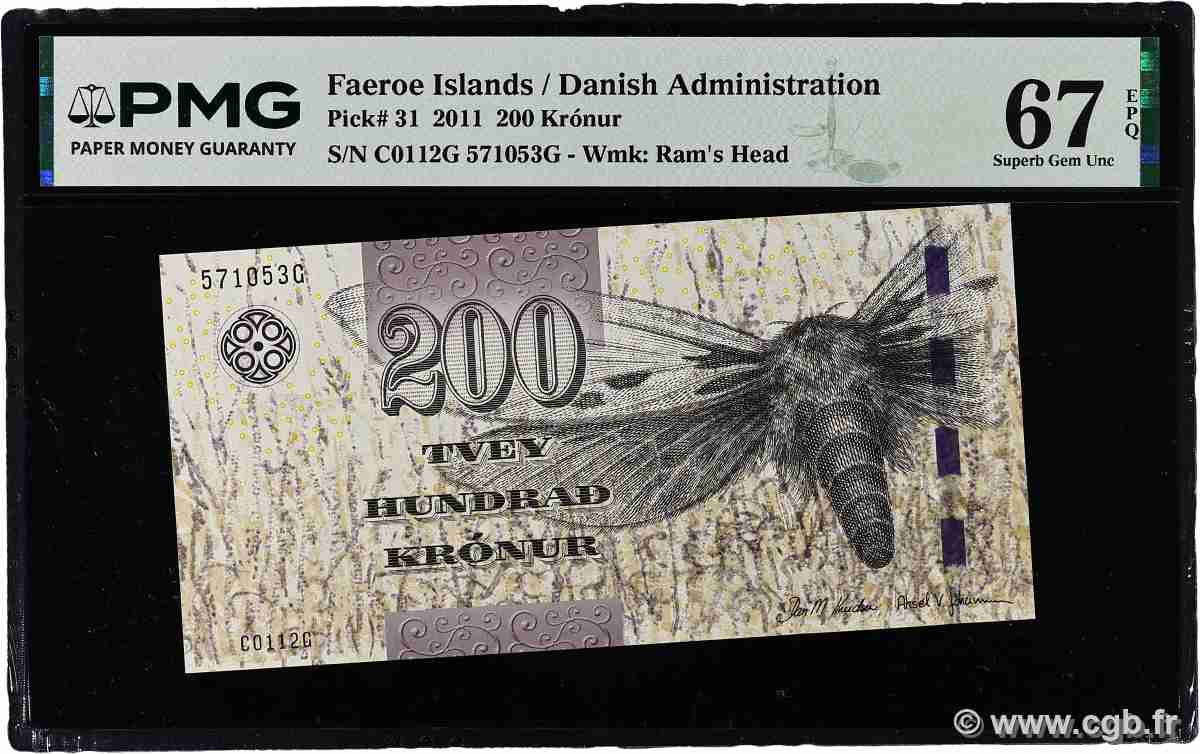 200 Kronur FAROE ISLANDS  2011 P.31 UNC