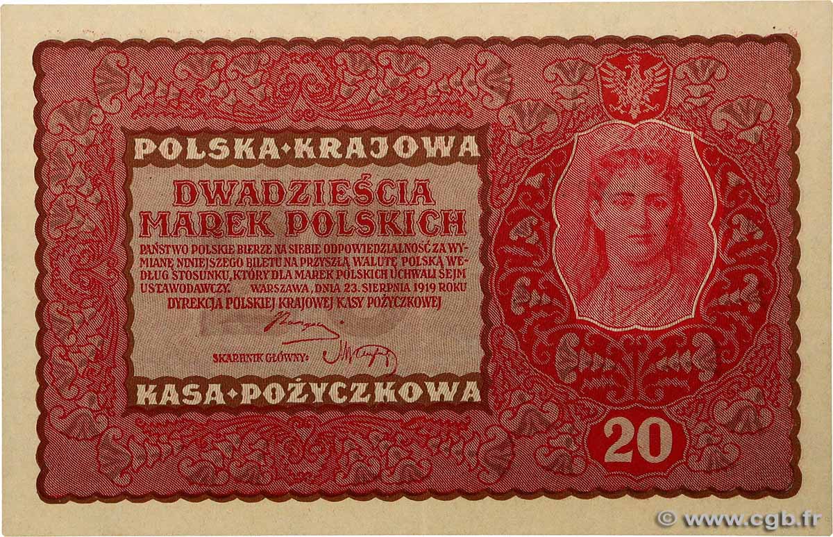 20 Marek POLONIA  1919 P.026 SC