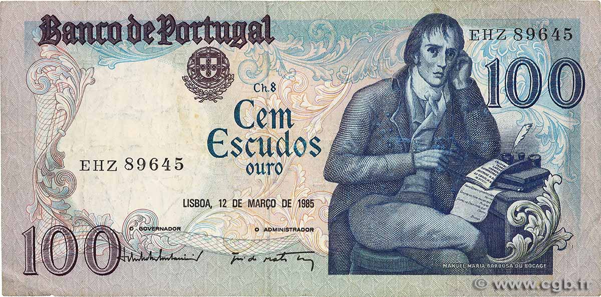 100 Escudos PORTUGAL  1985 P.178e BC