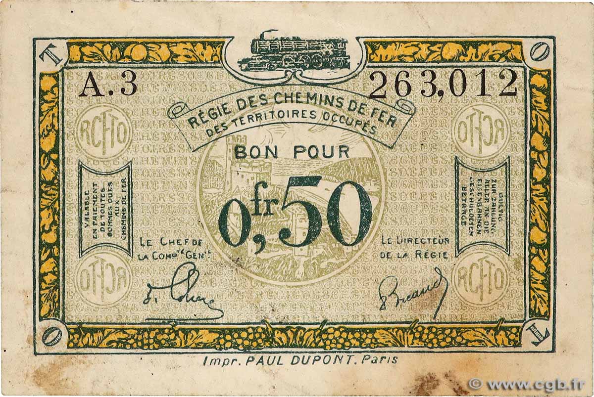 50 Centimes FRANCE régionalisme et divers  1918 JP.135.04 TTB+
