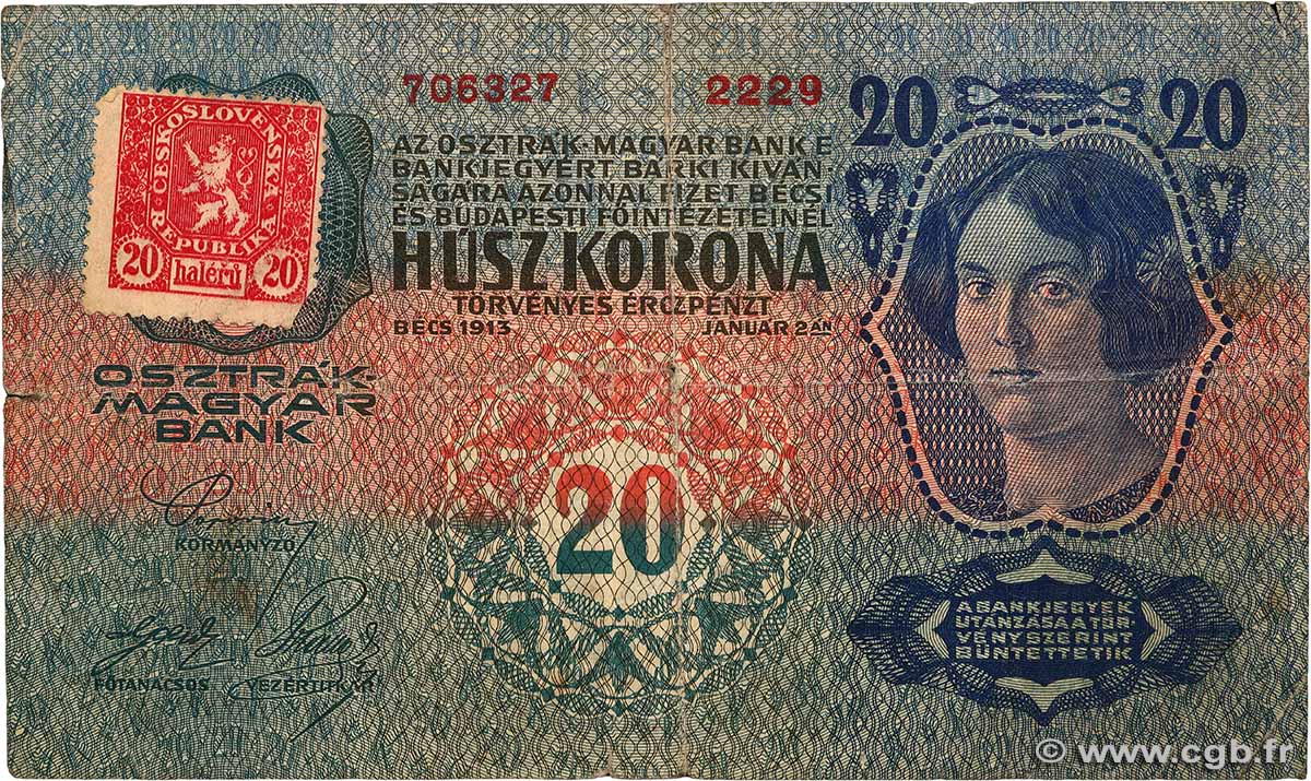 20 Haleru / 20 Korun CHECOSLOVAQUIA  1919 P.002a BC