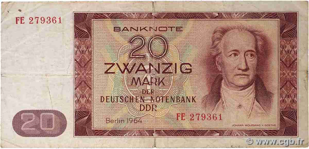 20 Mark DEUTSCHE DEMOKRATISCHE REPUBLIK  1964 P.24a S