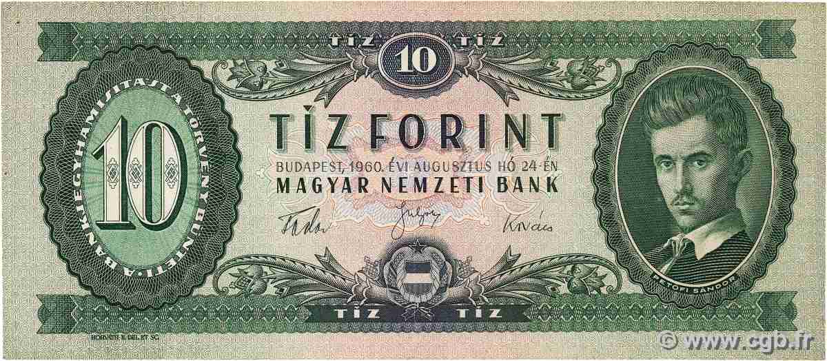 10 Forint UNGARN  1960 P.168b fSS