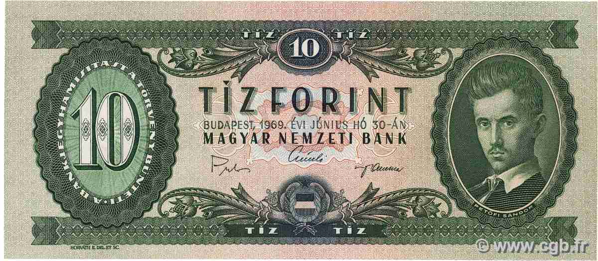 10 Forint UNGARN  1969 P.168d fST+