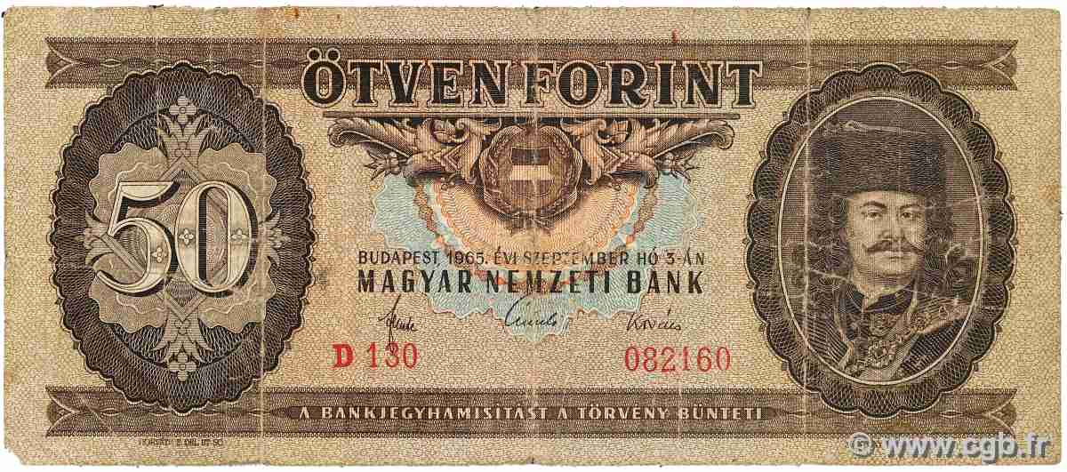 50 Forint UNGARN  1965 P.170a SGE
