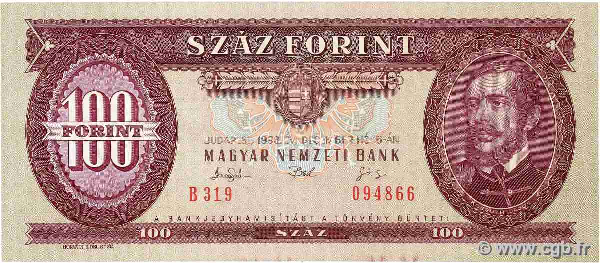 100 Forint UNGARN  1993 P.174b VZ