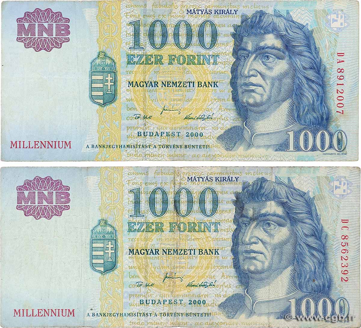 1000 Forint Commémoratif UNGARN  2000 P.185a fSS