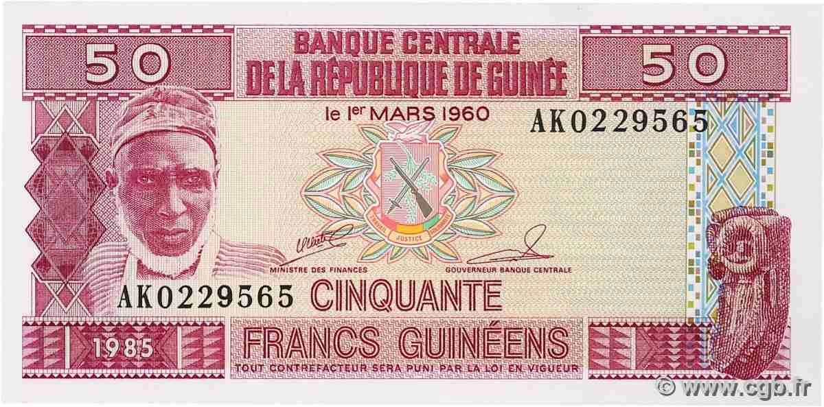 50 Francs Guinéens GUINÉE  1985 P.29a NEUF