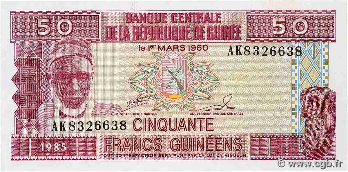 50 Francs Guinéens GUINEA  1985 P.29a fST+