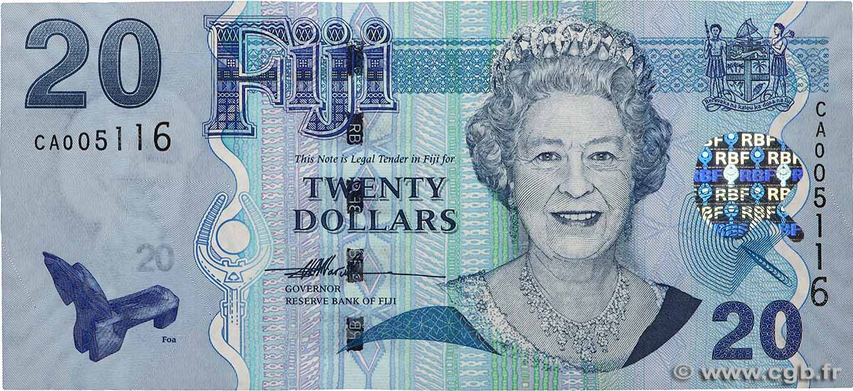 20 Dollars FIYI  2007 P.112a FDC