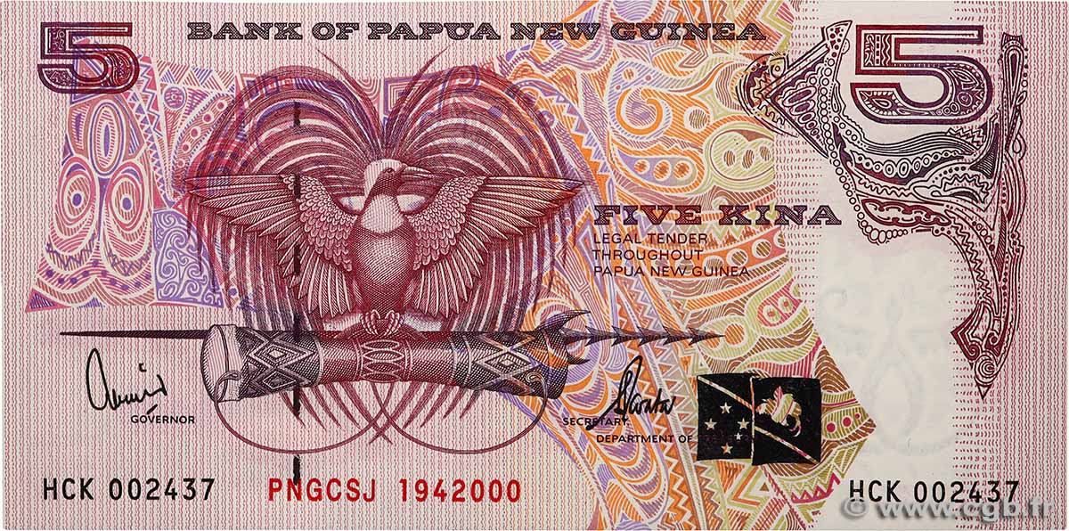 5 Kina Commémoratif PAPOUASIE NOUVELLE GUINÉE  2000 P.20a NEUF